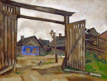 ヴィテプスクの家 現代マルク・シャガール Oil Paintings